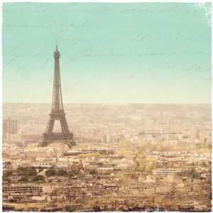 Eiffel Landscape Letter Blue II