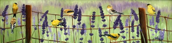 Gold Finch and Lavendar