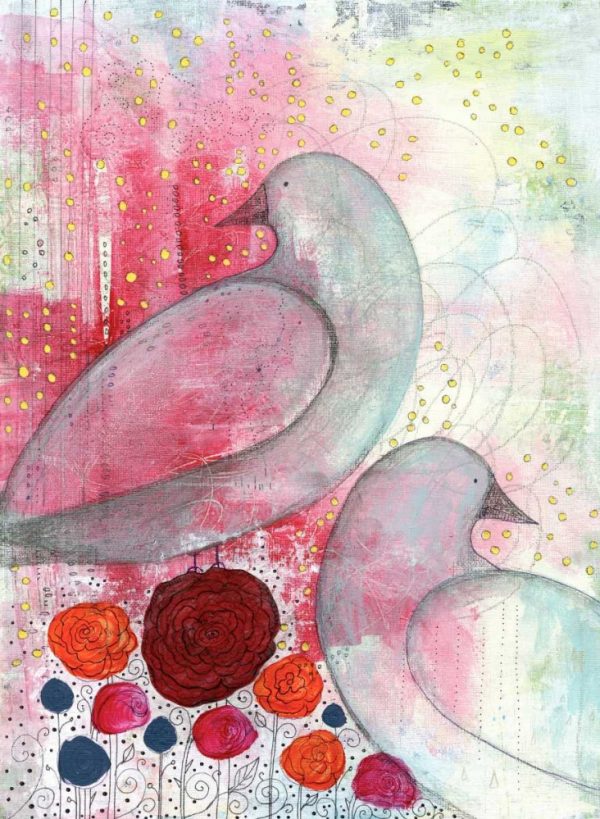 Two Birds in Fuchsia