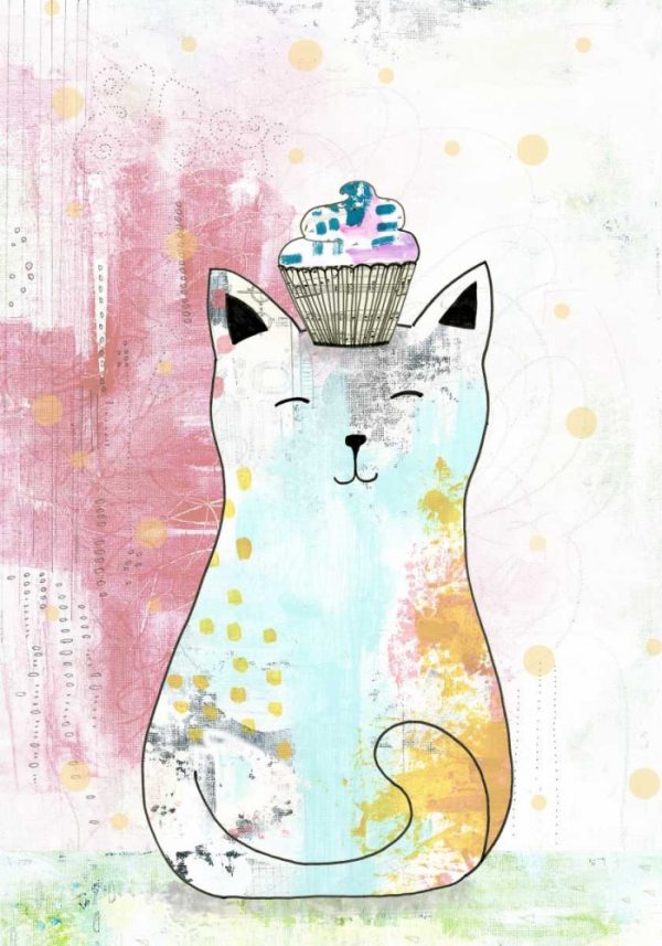 Cat with Cupcake I