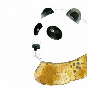 Panda with Gold Collar