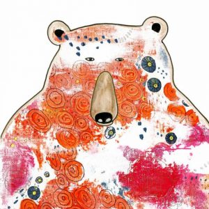 Bear with Orange Flowers