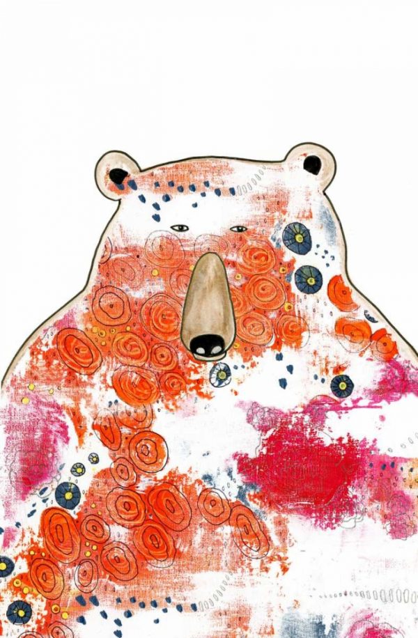 Bear with Orange Flowers