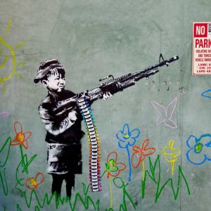 Westwood Los Angeles-graffiti attributed to Banksy