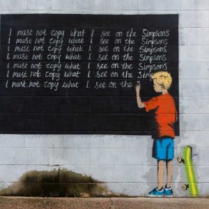 New Orleans-graffiti attributed to Banksy