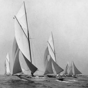 Saliboats Sailing Downwind ca. 1900-1920