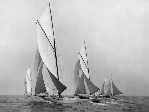 Saliboats Sailing Downwind ca. 1900-1920