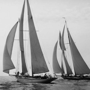 Sailboats Race during Yacht Club Cruise