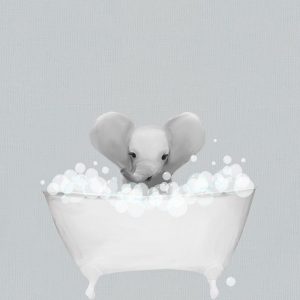 Elephant Blue Bath