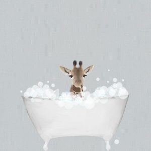 Giraffe Blue Bath