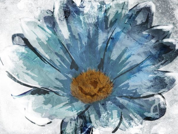 Sketched Blue Flower