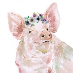 Flower Crown Pig