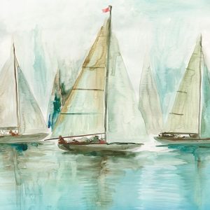 Blue Sailboats I