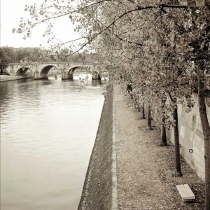 Sepia-Promenade Seine - 2