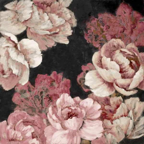 Florals in Pink on Black