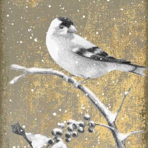 Winter Birds Goldfinch Neutral