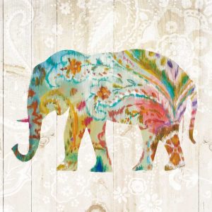 Boho Paisley Elephant II