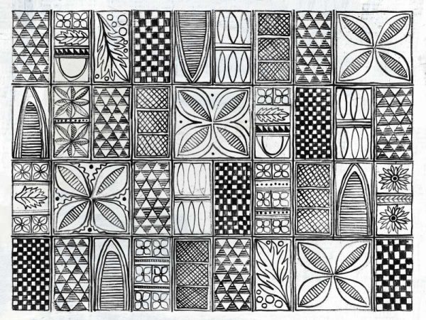 Patterns of the Amazon II BW