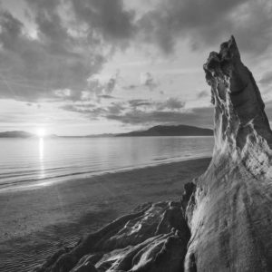 Samish Bay Sunset I BW