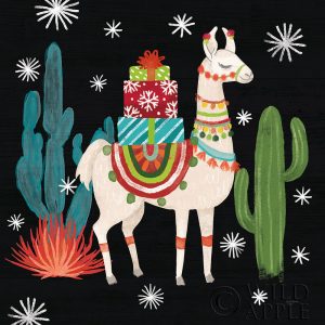 Lovely Llamas II Christmas Black