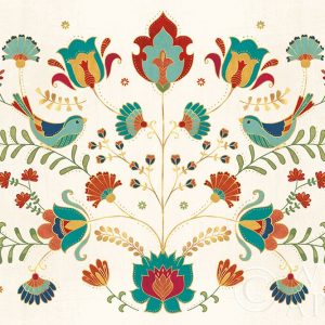 Folk Floral I