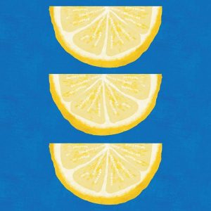 Lemon Wedges on Blue