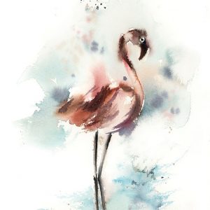 Watercolor Flamingo