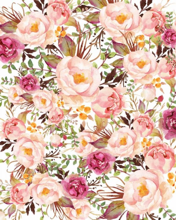 Blush Pink Floral Collage