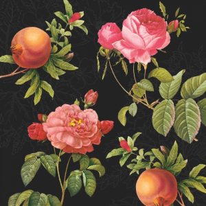 Pomegranates and Roses