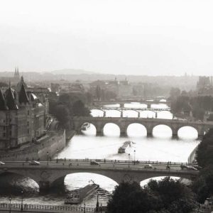 Bridges over the Seine river, Paris