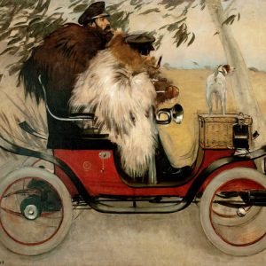 Ramon Casas and Pere Romeu in an Automobile