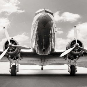 Vintage DC-3 in air field