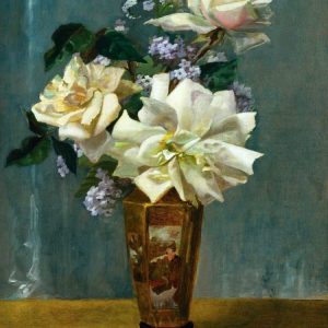 Still Life of Roses in an Oriental Vase