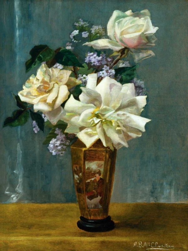 Still Life of Roses in an Oriental Vase