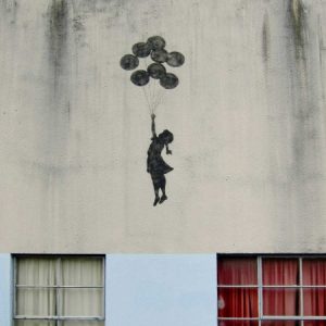 Building in Bristol (graffiti attributed to Banksy)