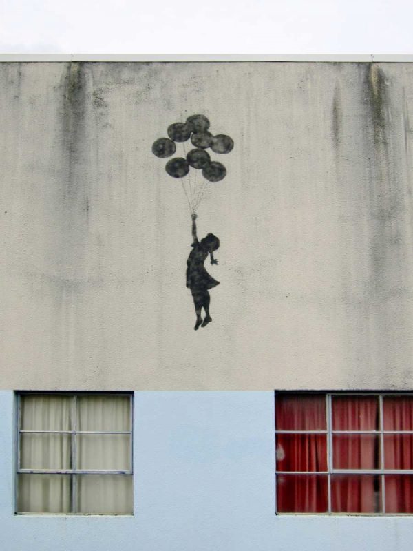 Building in Bristol (graffiti attributed to Banksy)