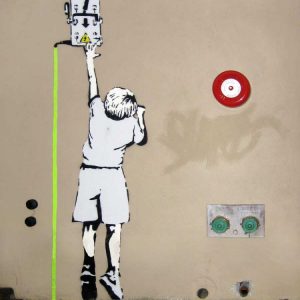 Boy â€“ North 6th Avenue, NYC (graffiti attributed to Banksy)