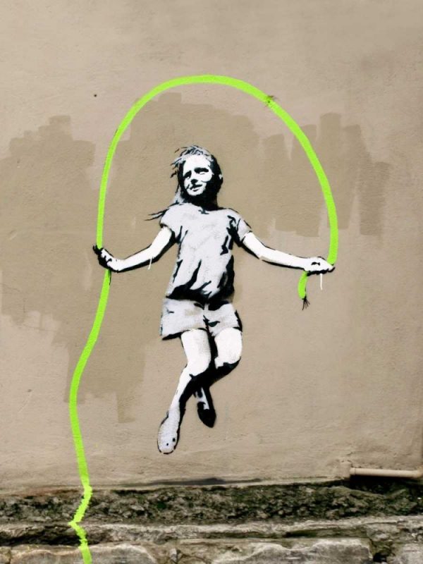 Girl â€“ North 6th Avenue, NYC (graffiti attributed to Banksy)