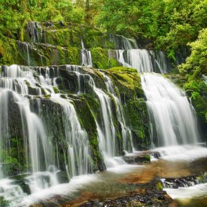 Waterfall Purakaunui Falls, New Zealand