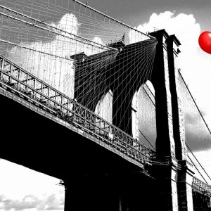 Balloon over Brooklyn Bridge