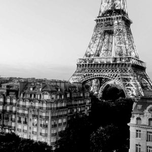 Eiffel tower and buildings, Paris