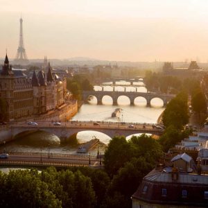 Bridges over the Seine river, Paris