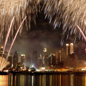 Fireworks on Manhattan, NYC