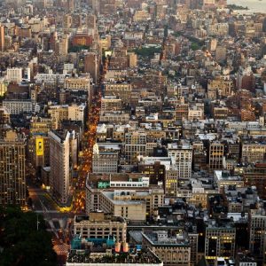 Aerial view of Manhattan, NYC