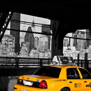 Taxi on the Queensboro Bridge, NYC