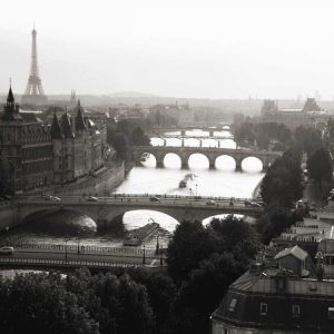 Bridges over the Seine river, Paris