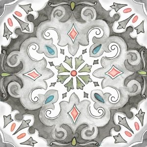 Jewel Medallion Gray I