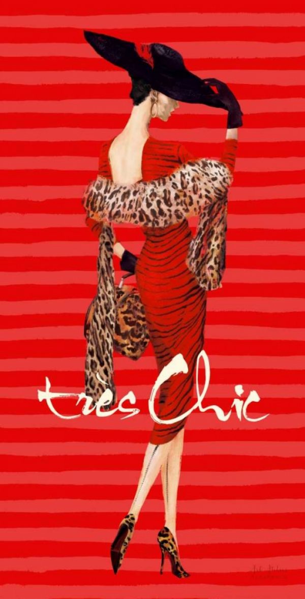 Tres Chic Fashion Illustration In Red