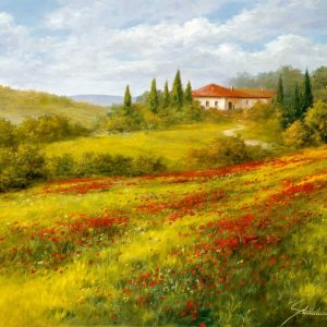 Landscape With Poppies I