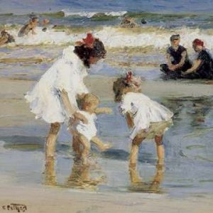 Children Playing At The Seashore